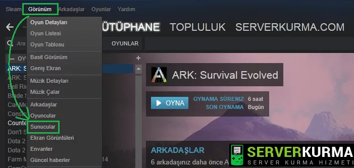 ARK: Survival Evolved ip ile bağlanma